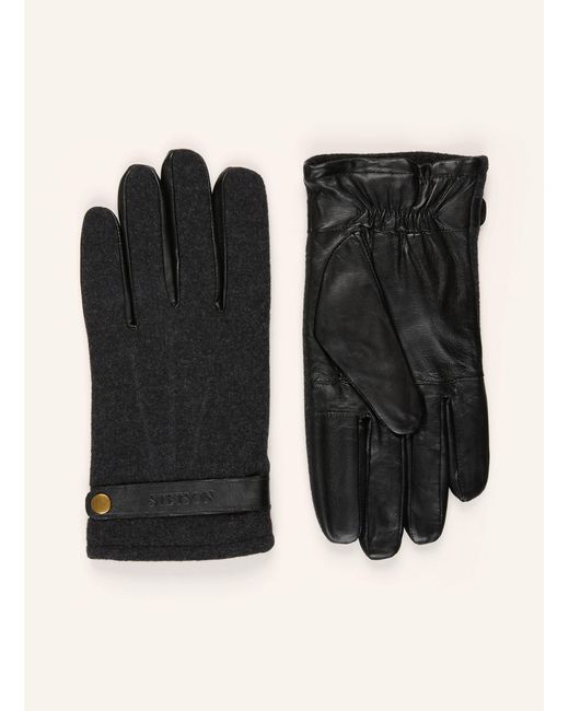 Stetson Lederhandschuhe in Black für Herren