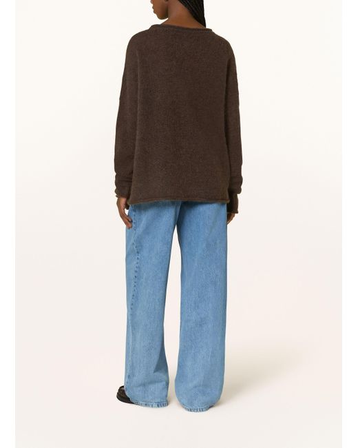 by Aylin Koenig Brown Alpaka-Pullover HELENA
