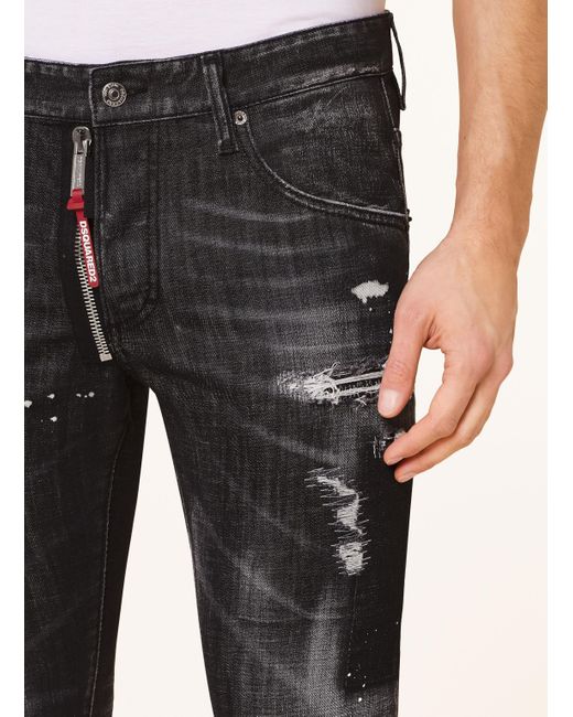 DSquared² Destroyed Jeans SKATER Extra Slim Fit in Black für Herren