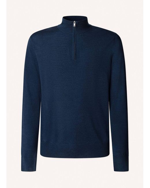 Hackett Pullover GMD MERINO SILK HZIP. in Blue für Herren