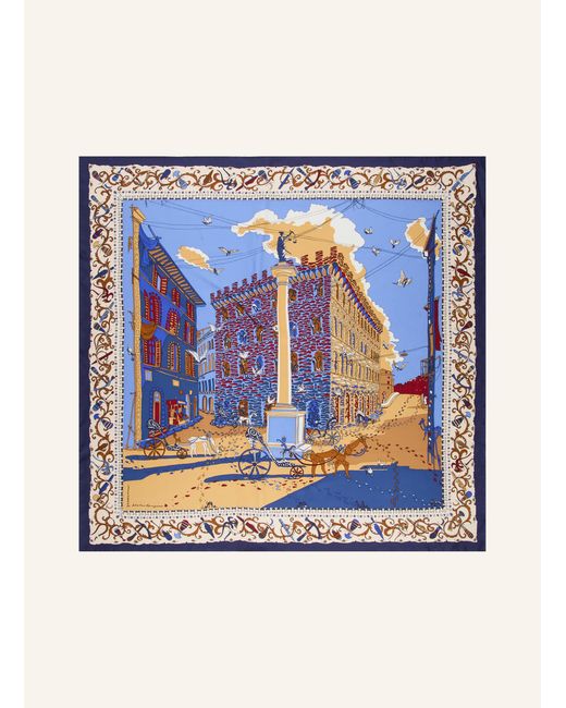 Ferragamo Blue Seidentuch