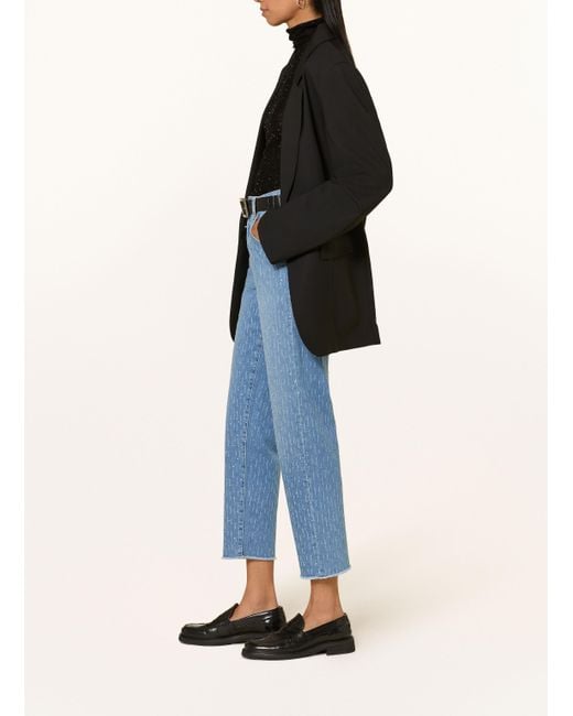 Marc Cain Blue Straight Jeans ROHA mit Schmucksteinen