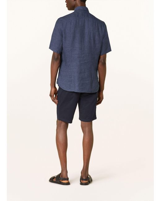 Bogner Kurzarm-Hemd LYKOS Regular Fit aus Leinen in Blue für Herren