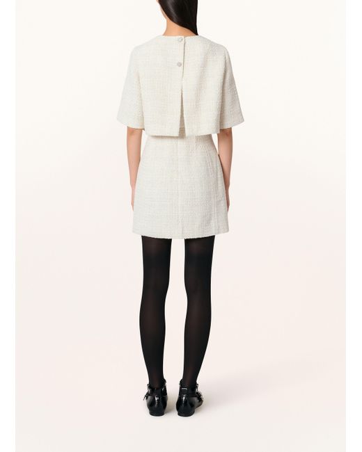 Maje Natural 2-in1-Kleid aus Bouclé mit Glitzergarn