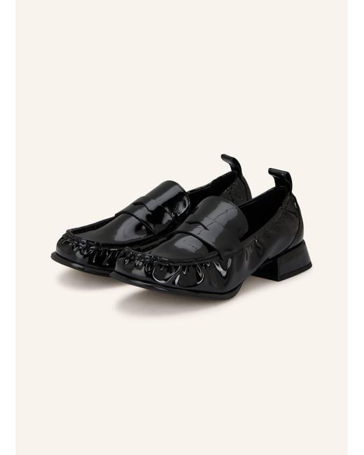 HUGO Black Lack-Loafer KIORA