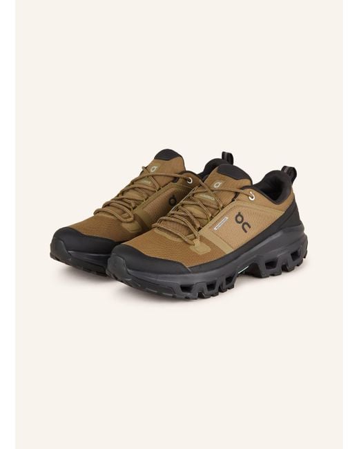 On Shoes Wanderschuhe CLOUDROCK LOW WP in Brown für Herren