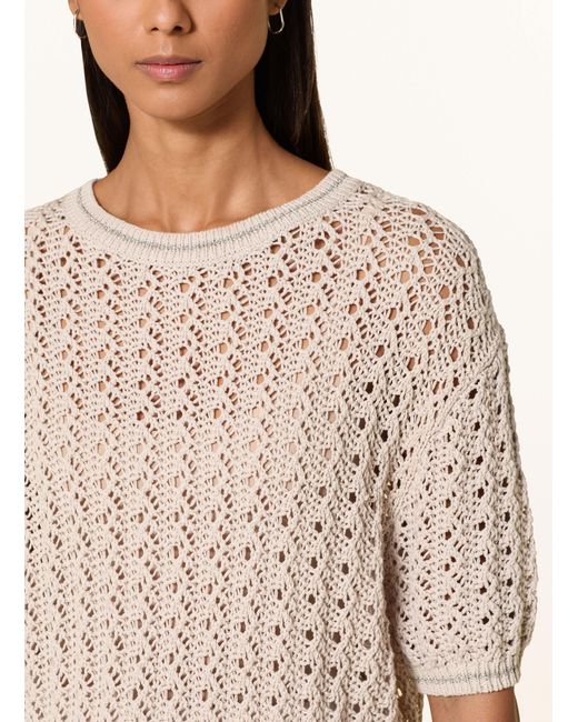 MARC AUREL Natural Pullover mit Glitzergarn