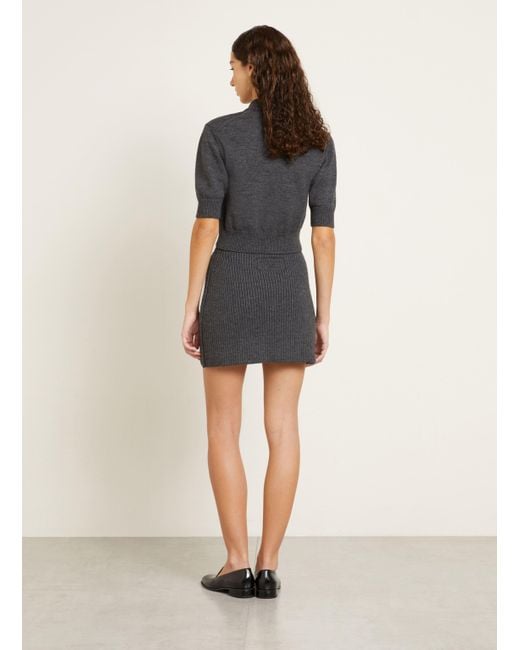Givenchy Gray Strick-Poloshirt