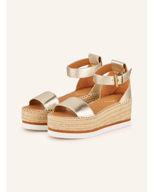 See By Chloé Natural Plateau-Wedges GLYN