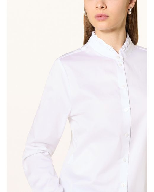 Eterna White Bluse mit Rüschen