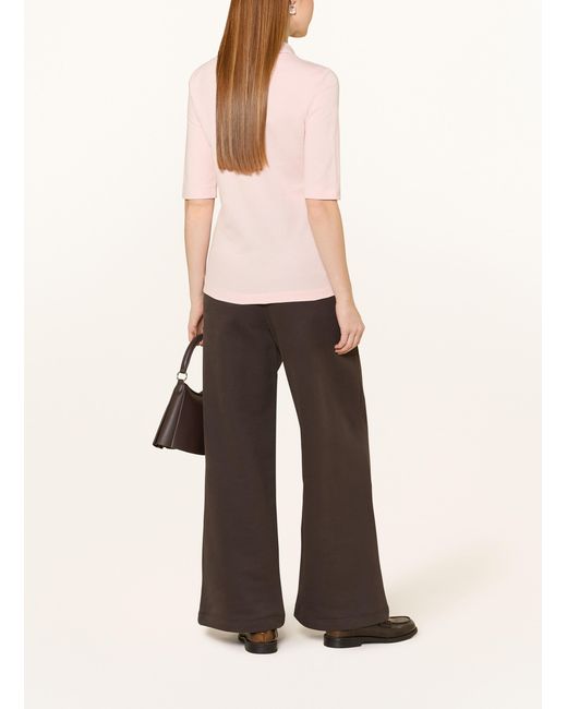 Lacoste Pink Piqué-Poloshirt mit 3/4-Arm