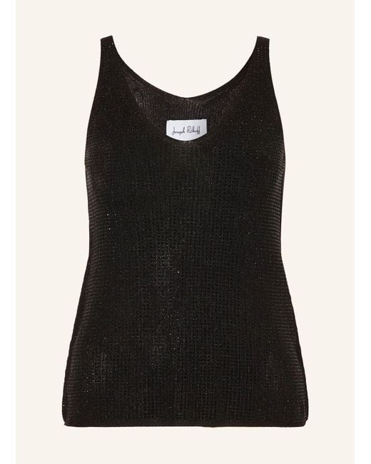 Joseph Ribkoff Black Stricktop mit Glitzergarn und Schmucksteinen