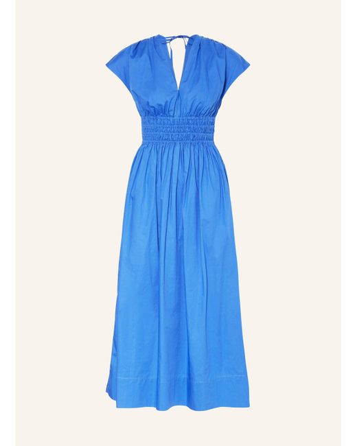 Faithfull The Brand Blue Kleid AGNES