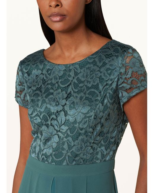 Vera Mont Blue Jumpsuit mit Spitze