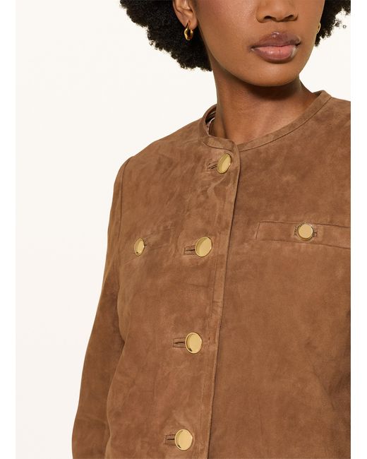 Ba&sh Natural Lederjacke MELLA