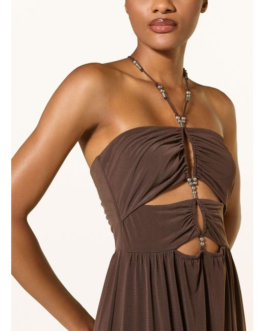 Ba&sh Natural Jerseykleid JEA mit Cut-outs