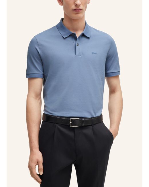 Boss Poloshirt PALLAS Regular Fit in Blue für Herren