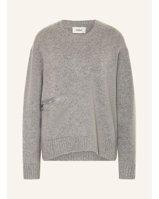 Ba&sh Gray Cashmere-Pullover CESNIK