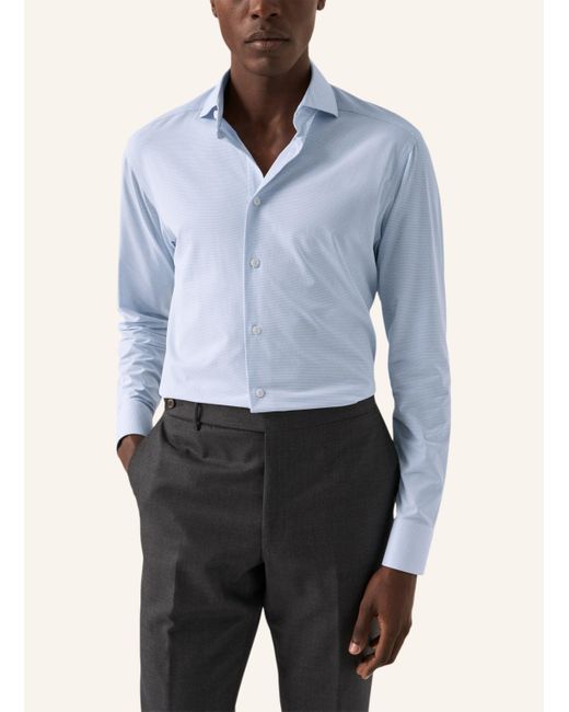 Eton of Sweden Slim fit Hemd aus Vier-Wege-Stretch in Blue für Herren