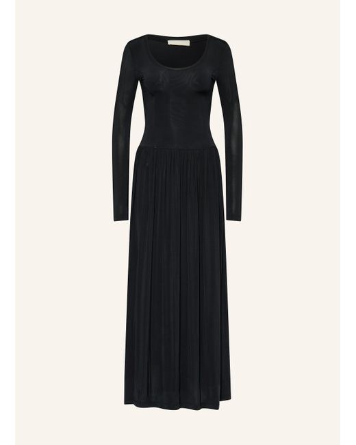 Ulla Johnson Black Jerseykleid AMAL mit Plissees