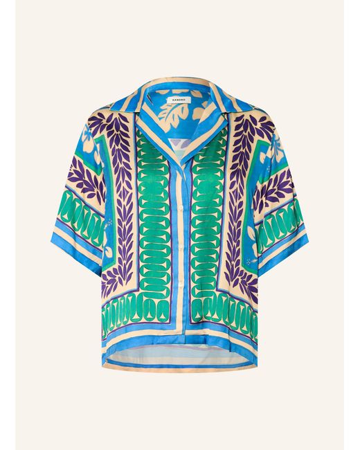 Sandro Blue Satinbluse