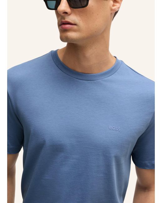 Boss T-Shirt THOMPSON 01 Regular Fit in Blue für Herren