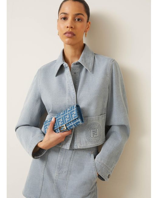 Fendi Blue Geldbörse BAGUETTE