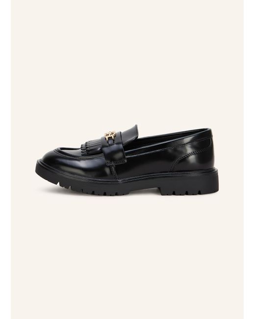 Tommy Hilfiger Black Lack-Loafer