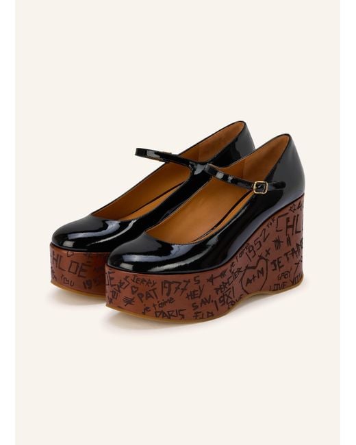 Chloé Brown Plateau-Wedges MAXIME
