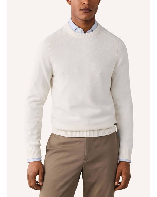 Hackett Pullover SADDLE CREW in Natural für Herren