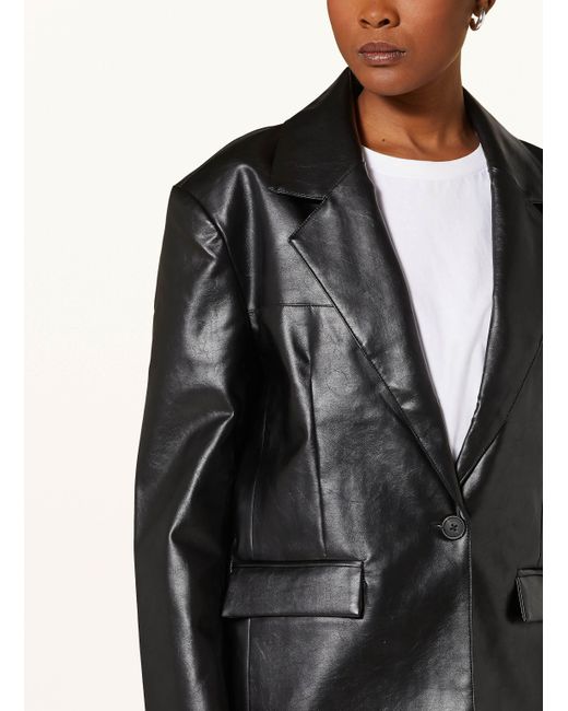 LeGer Studio Black Blazer INSA in Lederoptik