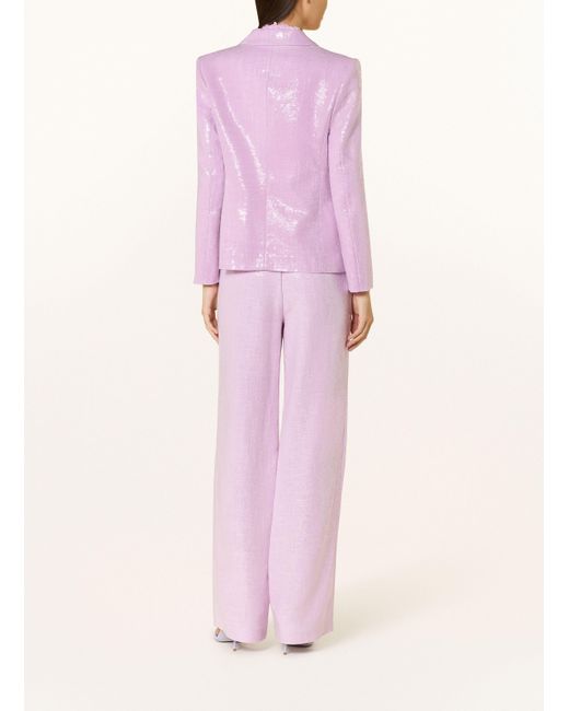 Marc Cain Pink Blazer mit Leinen und Pailletten