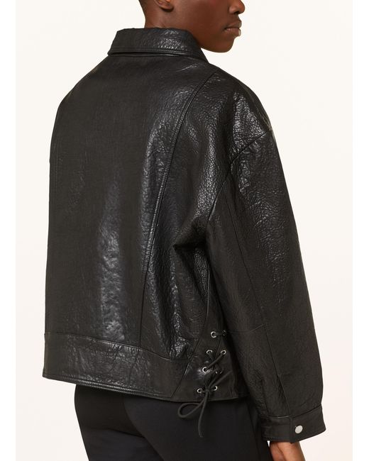Ba&sh Black Lederjacke BRAD