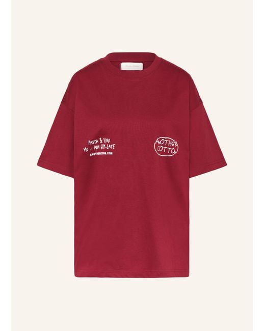 Another Cotton Lab Red Oversized-Shirt
