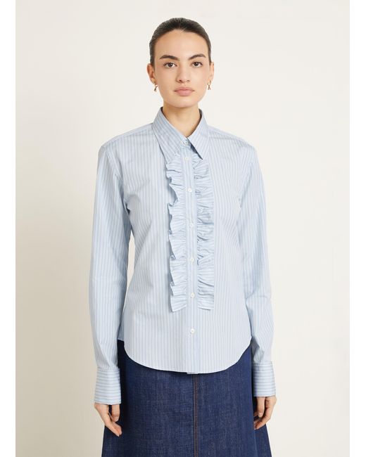 AMI Blue Hemdbluse mit Rüschen