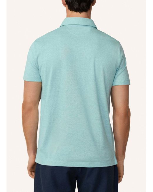 Hackett Poloshirt COTT LINEN FILAFIL in Green für Herren