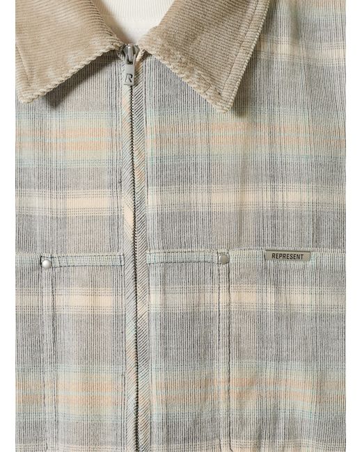 Represent Flanell-Overjacket in White für Herren