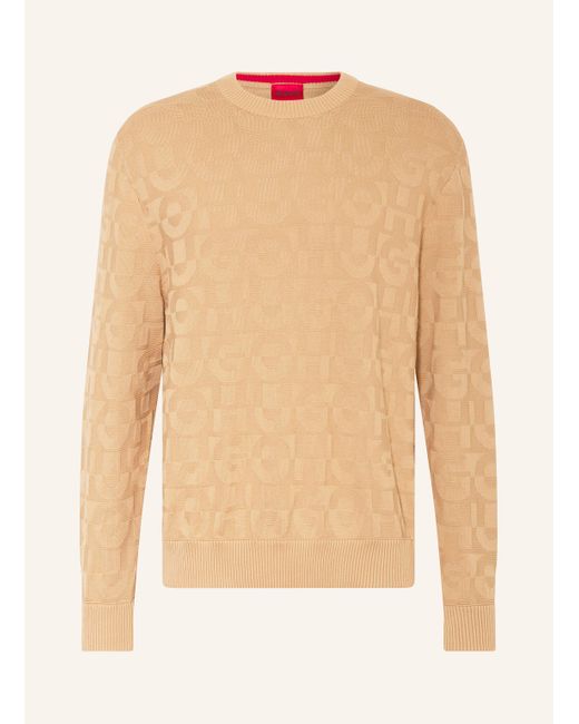 HUGO Pullover SPLITTUM in Natural für Herren