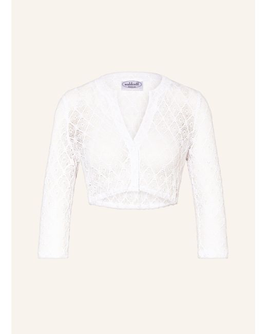 WALDORFF Natural Dirndlbluse aus Spitze mit 3/4-Arm