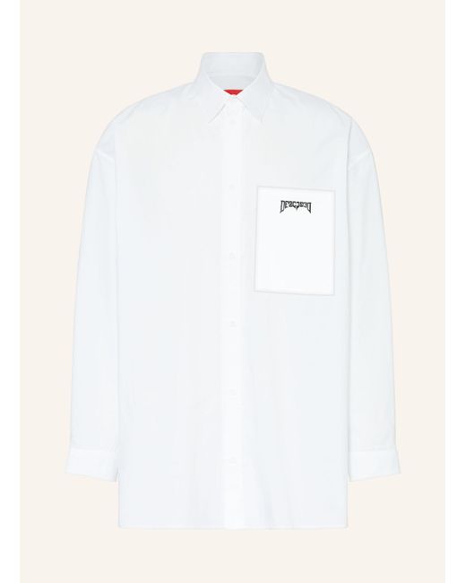 032c Oversized-Hemd Comfort Fit in White für Herren