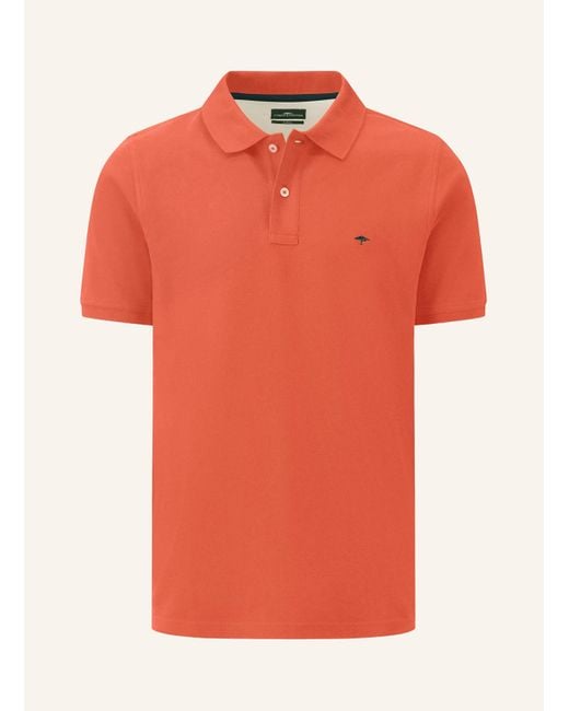 Fynch-Hatton Piqué-Poloshirt in Orange für Herren