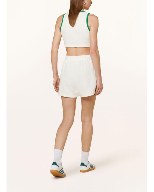 Adidas Originals Blue Cropped-Top aus Frottee