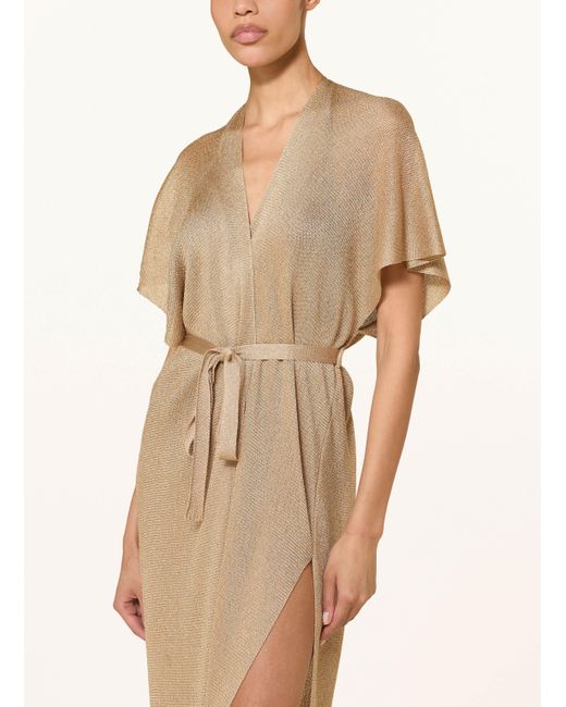 Max Mara Natural Strandkleid ZARELIA mit Glitzergarn