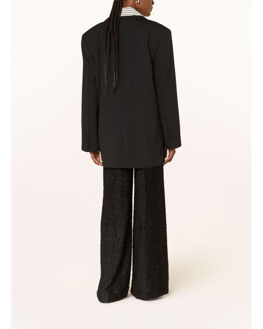 RAFFAELLO ROSSI Black Marlenehose AGATHA aus Kunstfell