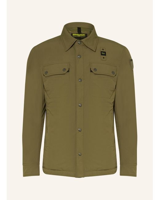 Blauer Overjacket EVANS in Green für Herren