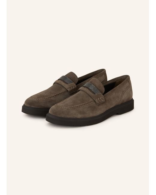 Brunello Cucinelli Brown Penny-Loafer
