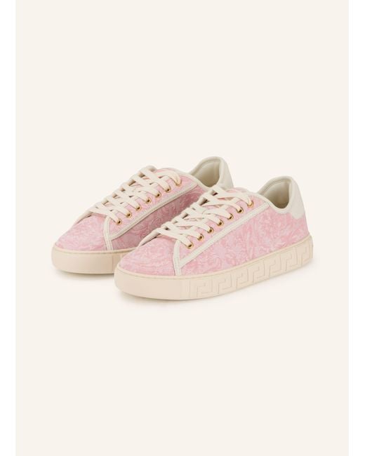 Versace Pink Sneaker BAROCCO GRECA