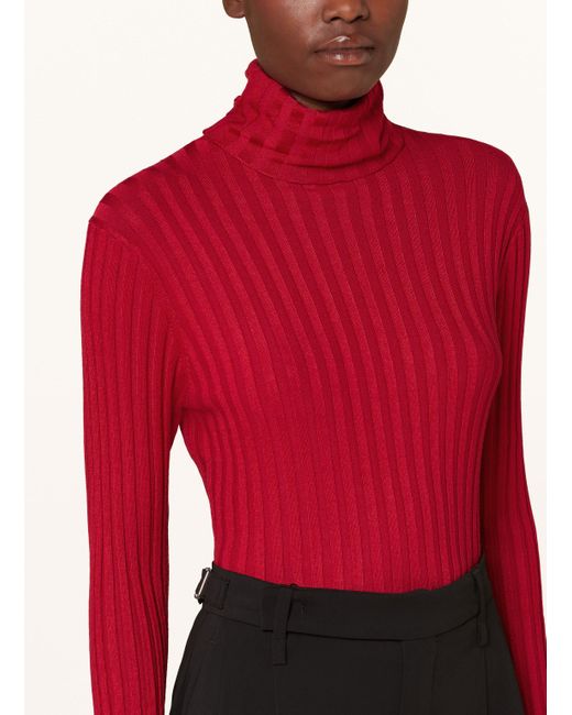 DARLING HARBOUR Red Rollkragenpullover