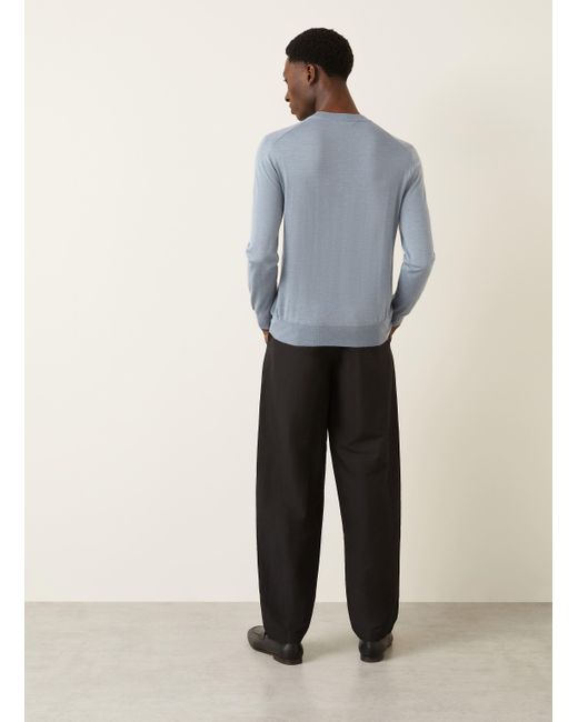 FIORONI CASHMERE Cashmere-Pullover mit Seide in Blue für Herren