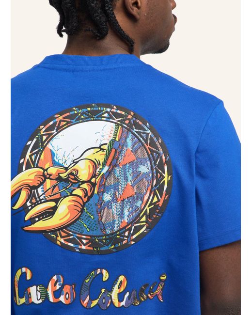 carlo colucci T-Shirt "Buon Appetito" DI COSIMO in Blue für Herren